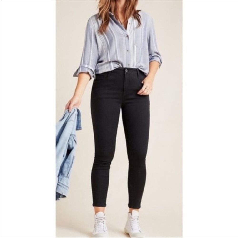 Pilcro and the Letterpress High-Rise Denim Legging black jeans Anthropologie 27